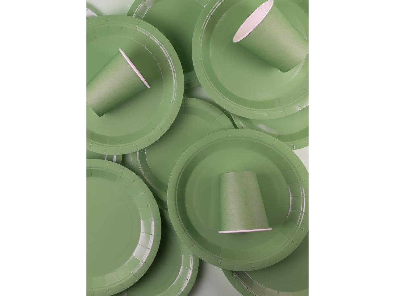 Piatti Ecolor 24cm Verde Oliva set da 25 piatti