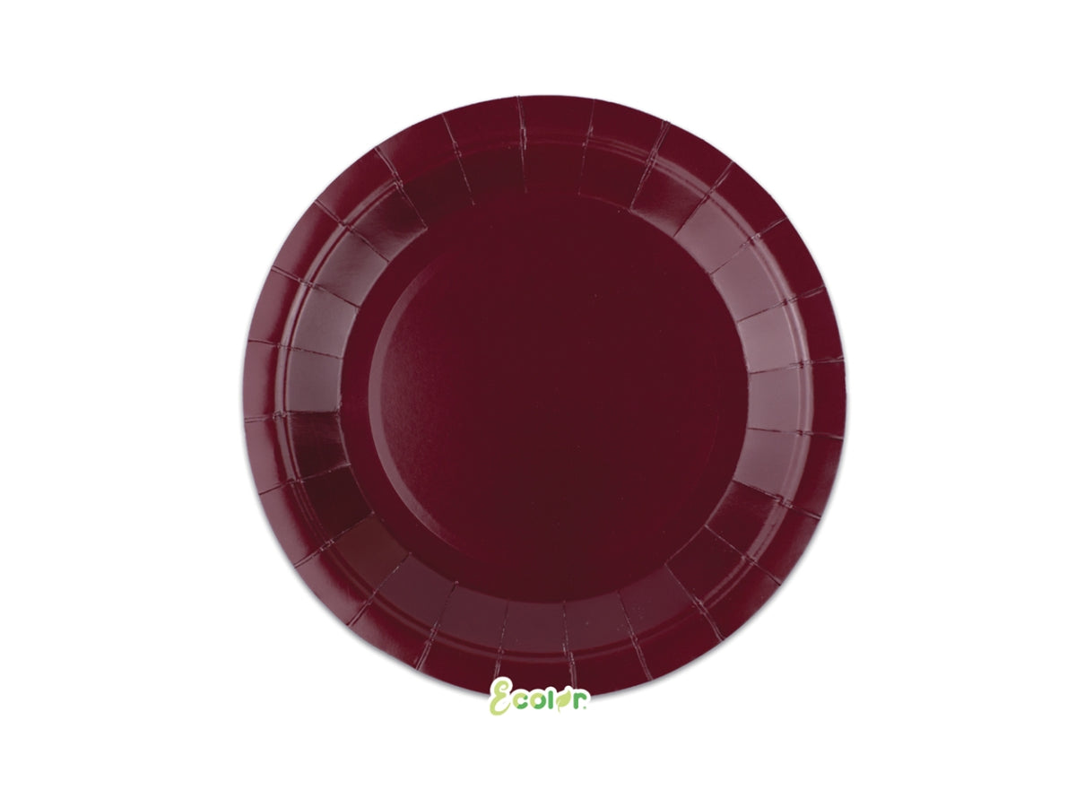 Piatti Ecolor 24cm Borgogna set da 25 piatti