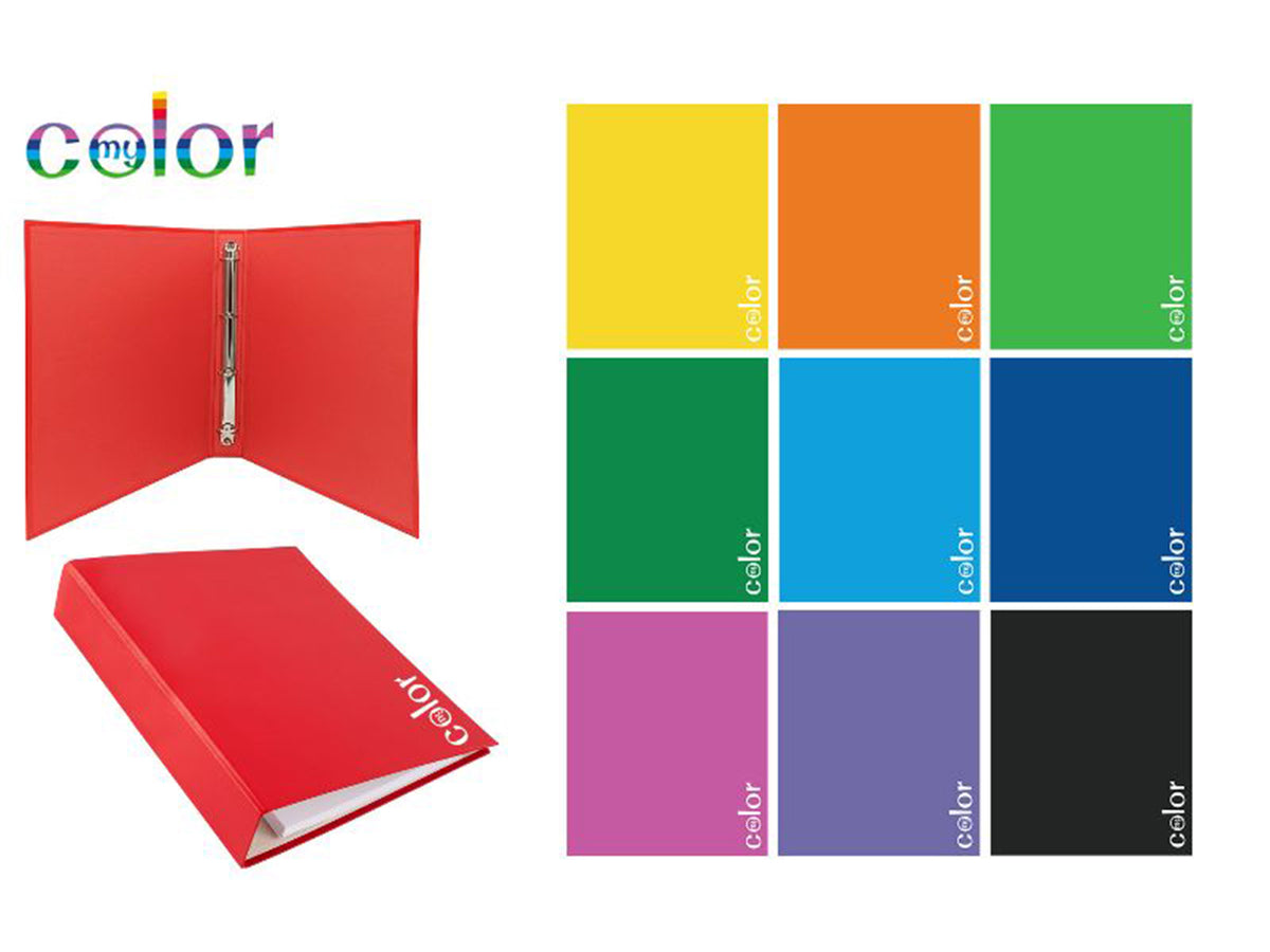 Raccoglitore con 4 anelli in 10 colori assortiti