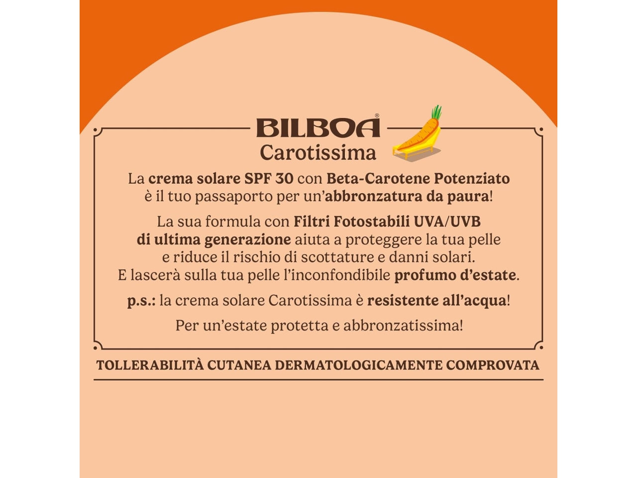 Bilboa carotissima crema solare spf30 200ml