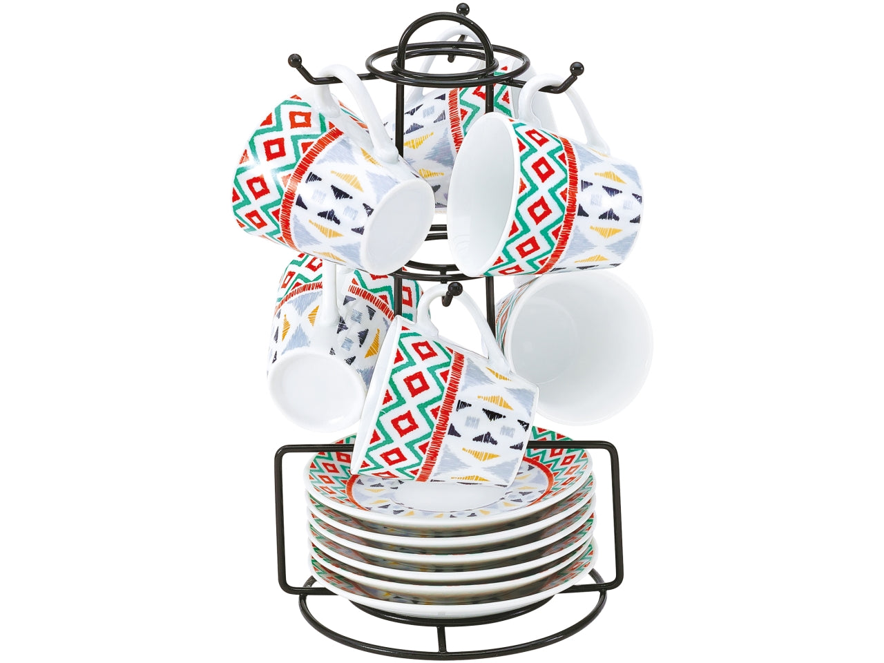 Grace2 caffe' con piattini e appendino set da 6 tazze
