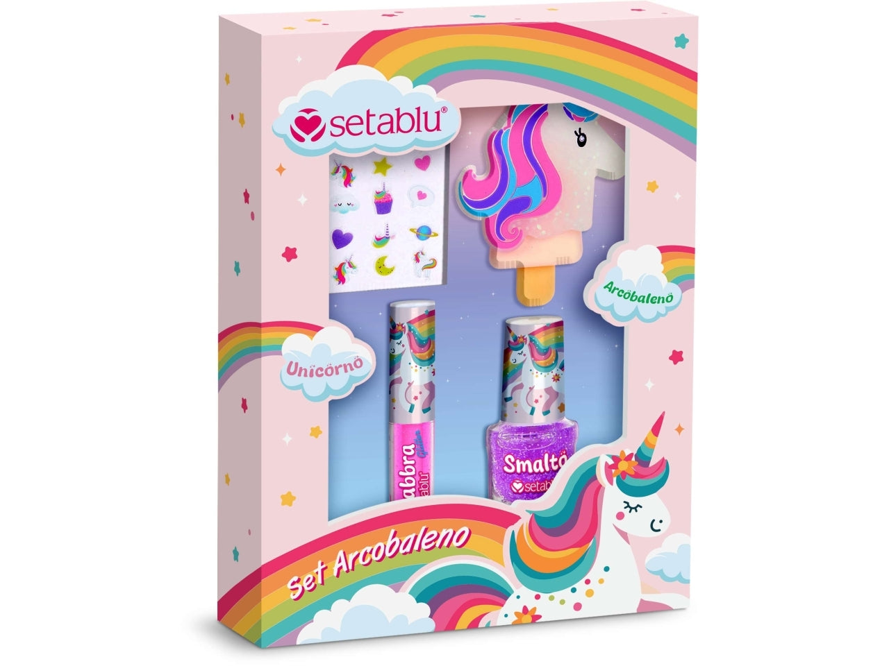 Set make up arcobaleno set da 4 pezzi