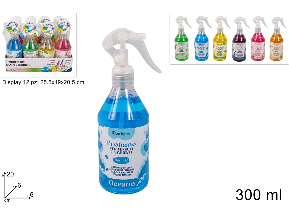 Profumatore spray per ambiente da 300ml in 6 fragranze assortite