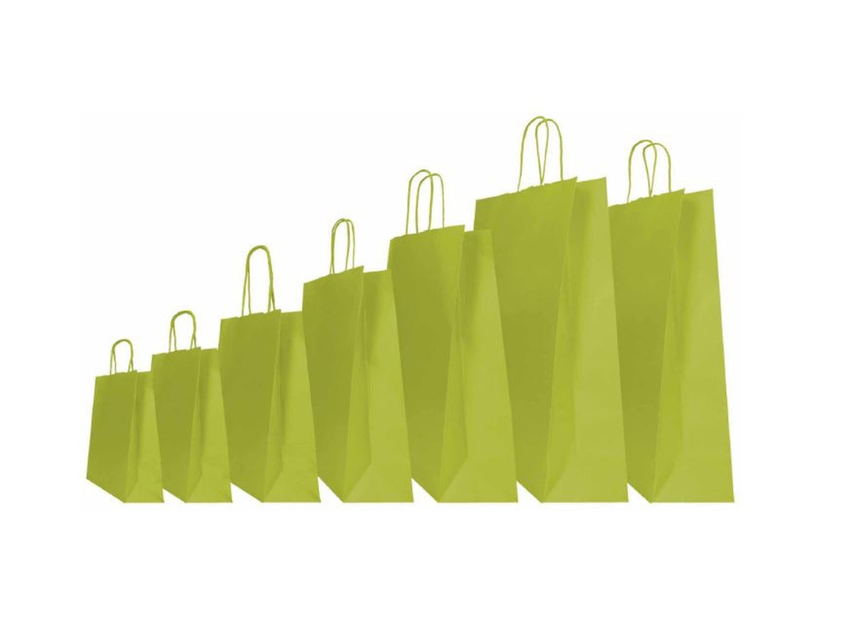 Shopper twisted verde fagiolo 45x15x50cm