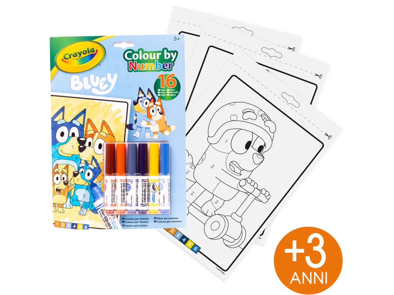 Album colora con i numeri bluey