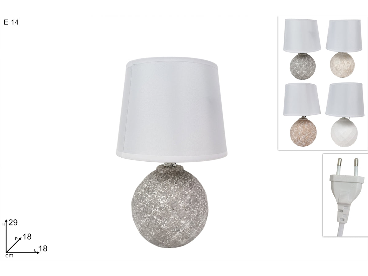 Lume in ceramica 29cm, fantasia a rombi in 4 colori assortiti