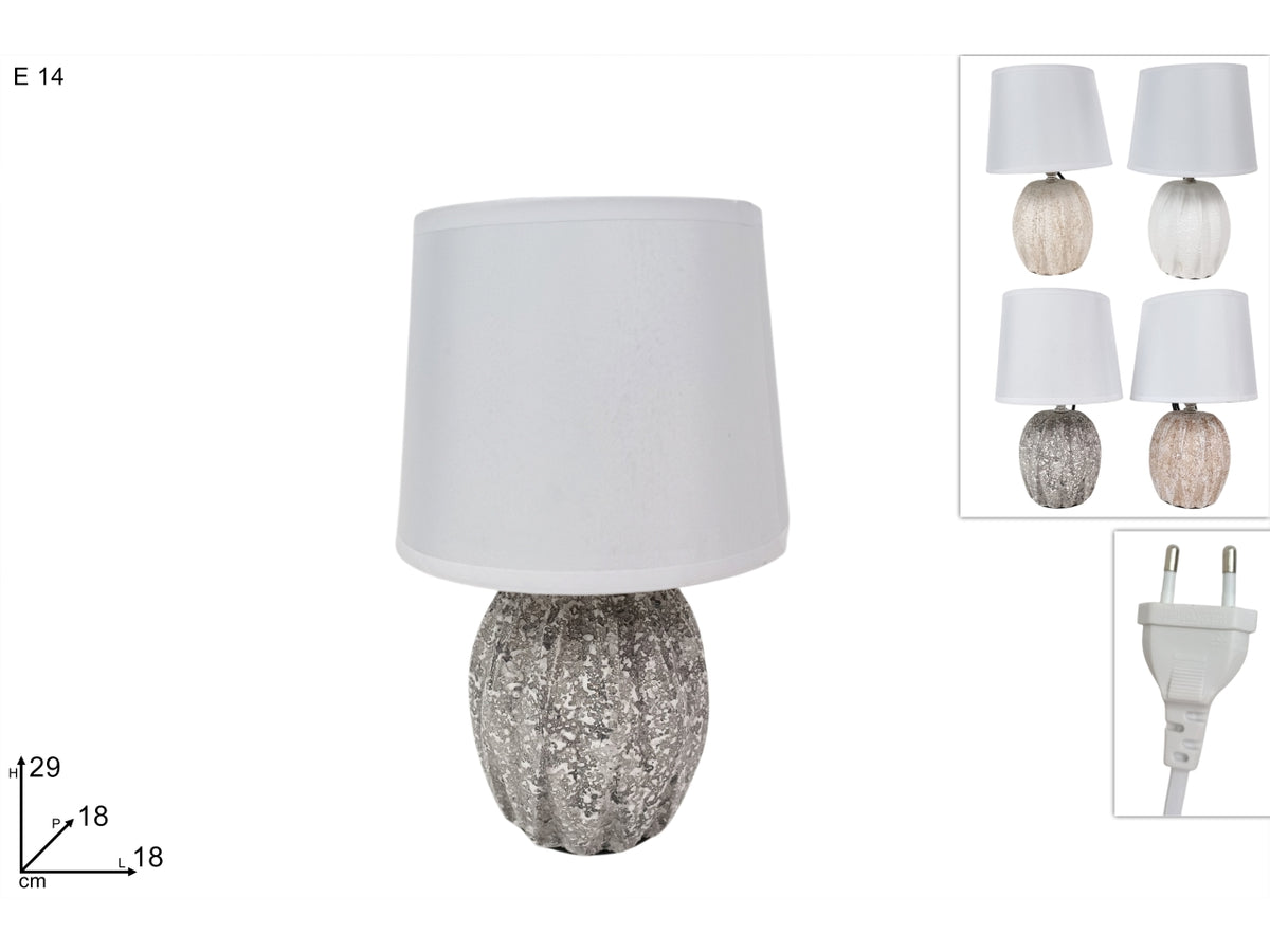 Lume in ceramica 29cm, fantasia a fasce in 4 colori assortiti