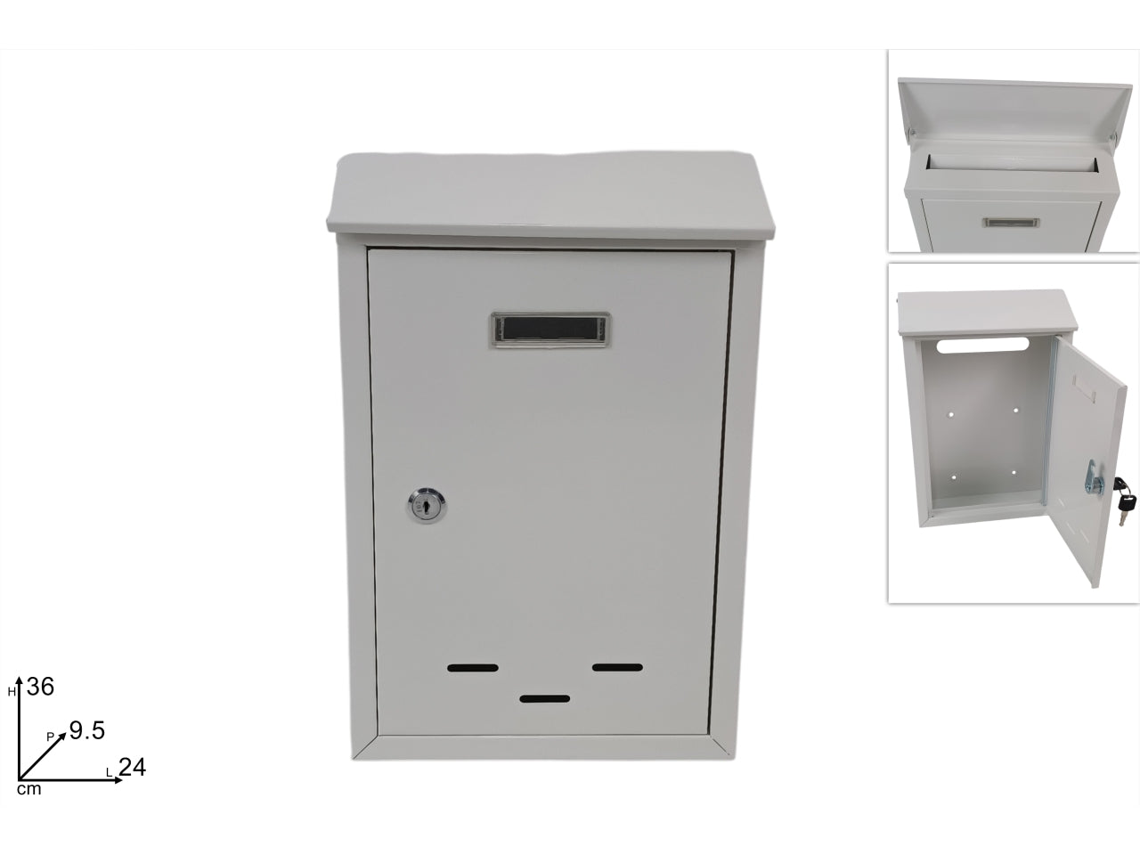 Cassetta per posta 36x24x9,5cm bianco