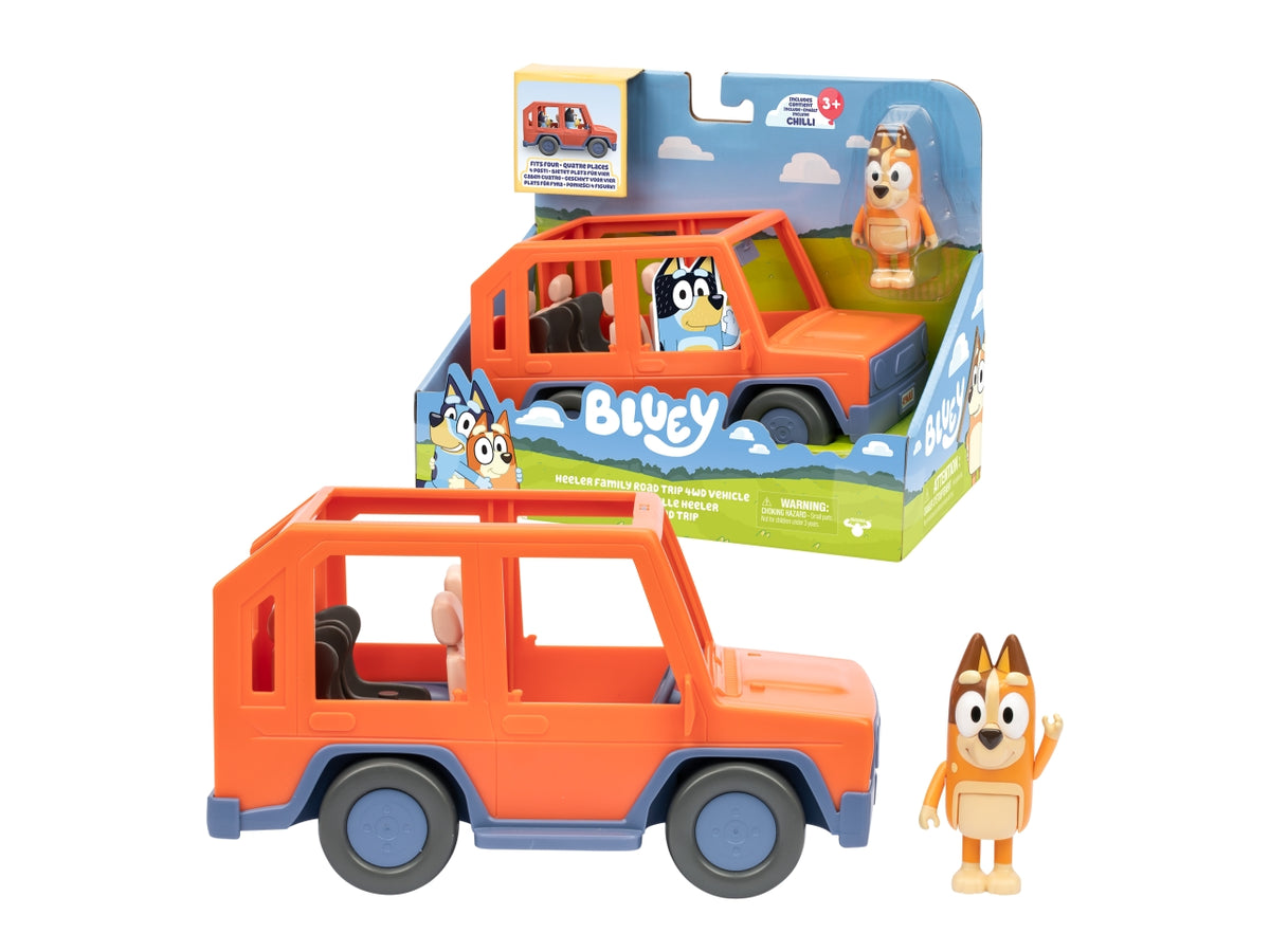 Bluey jeep c/chilli 25x20x13cm