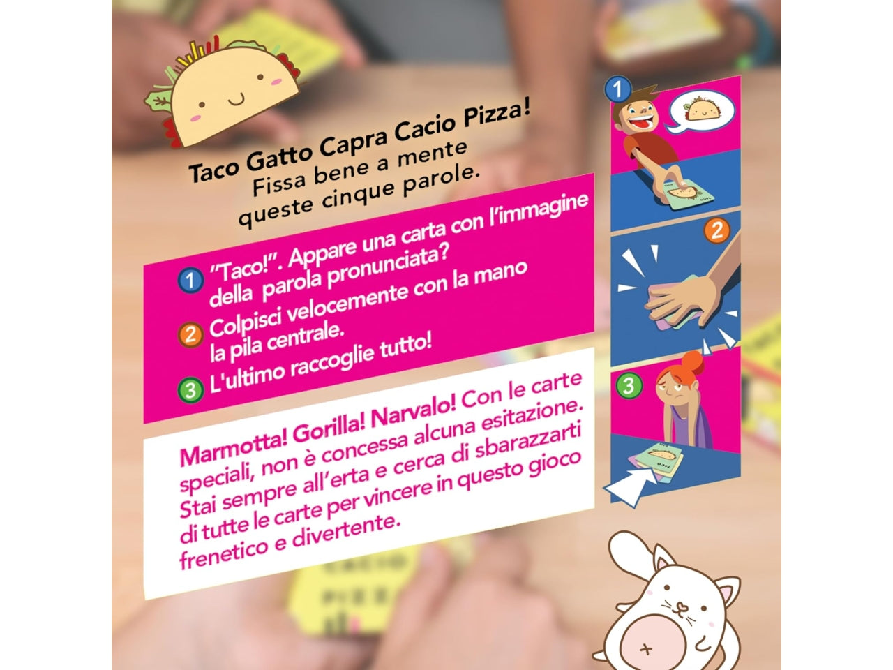 Gioco Taco Gatto Capra Cacio Pizza