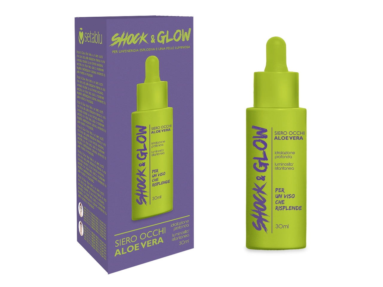 Siero occhi aloe vera 30ml shock&glow