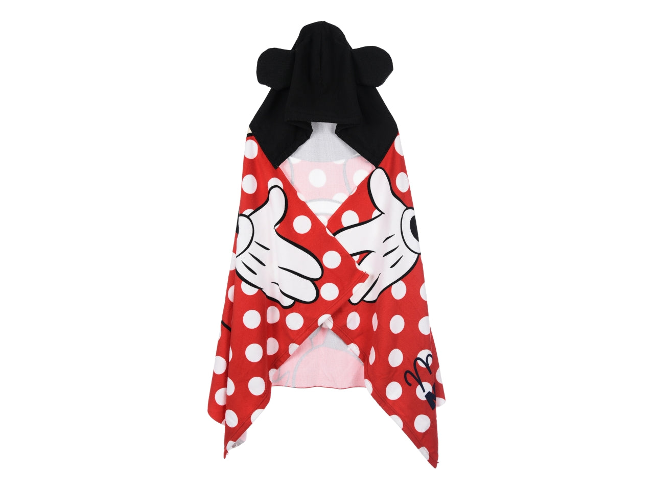 Minnie telo mare con cappuccio rosso