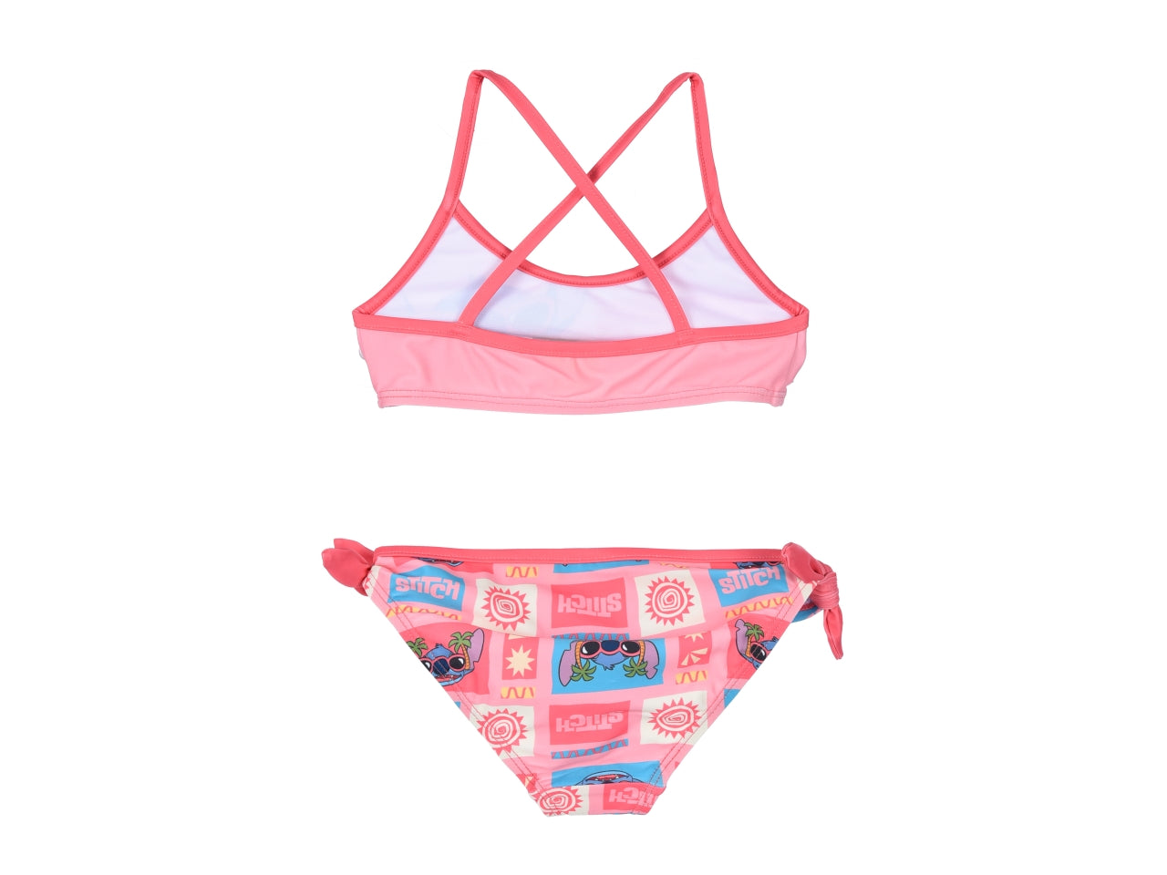 Lilo e stitch costume mare bikini taglie dalla 3 alla 8 anni rosa