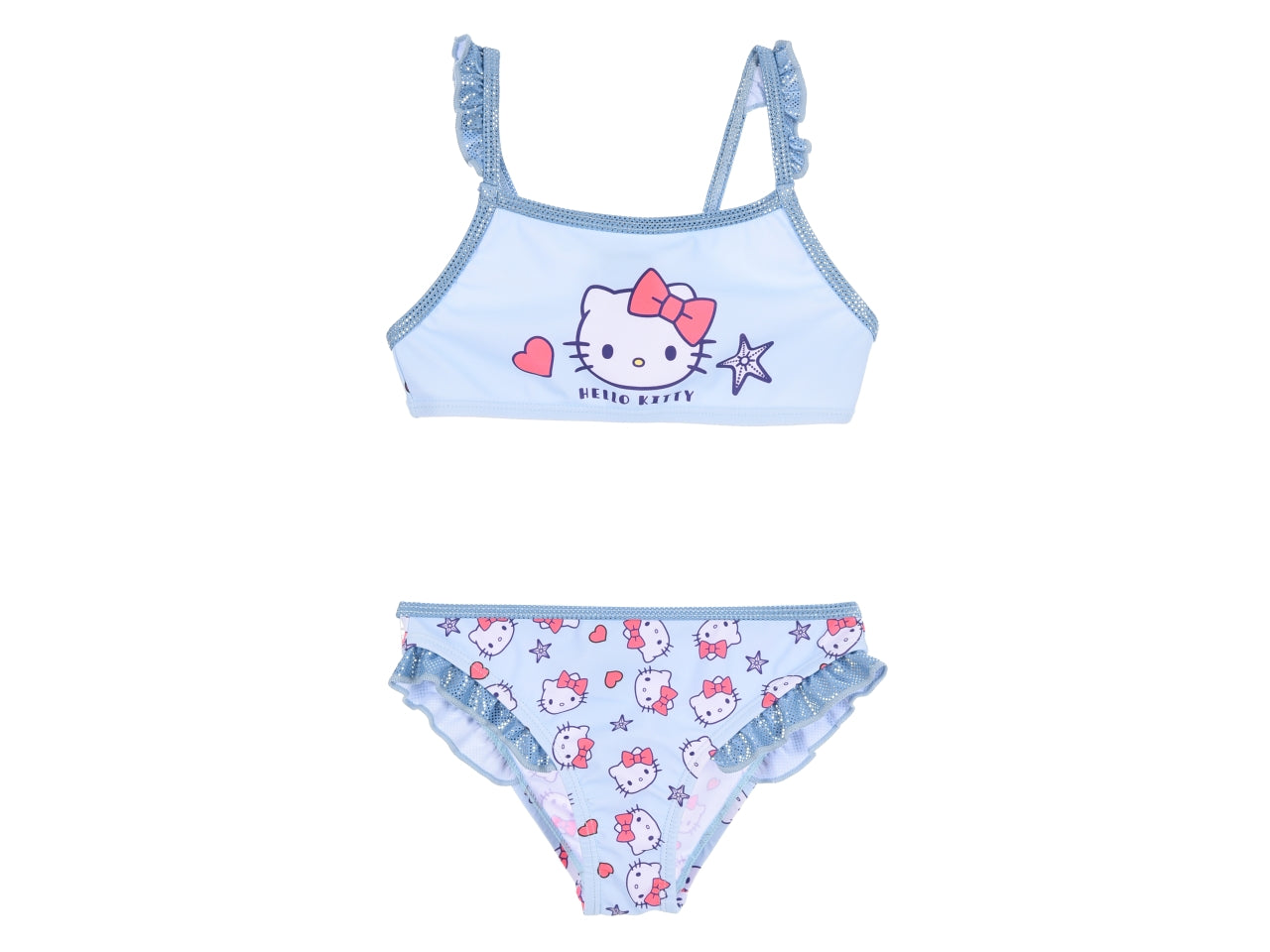 Hello kitty costume mare bikini taglie dalla 3 alla 8 anni blu