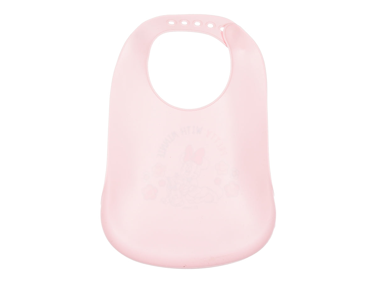 Minnie bavetta in silicone rosa chiaro 30x23cm