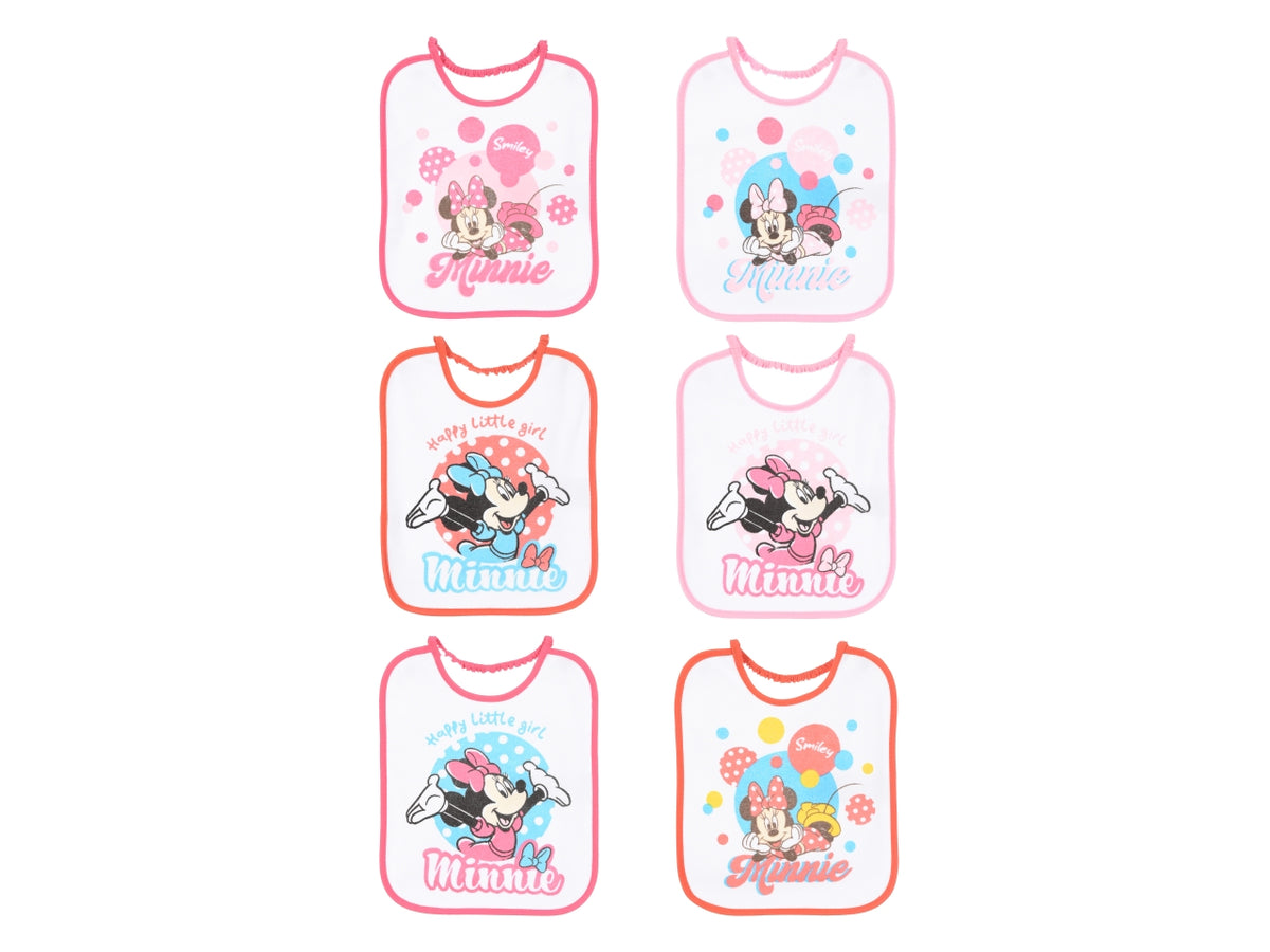 Minnie set 6 bavette 27x22,5cm assortite
