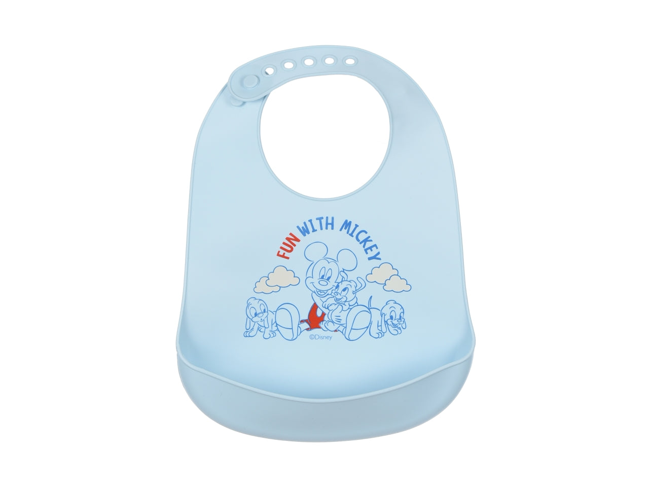 Mickey bavetta in silicone blu 30x23cm