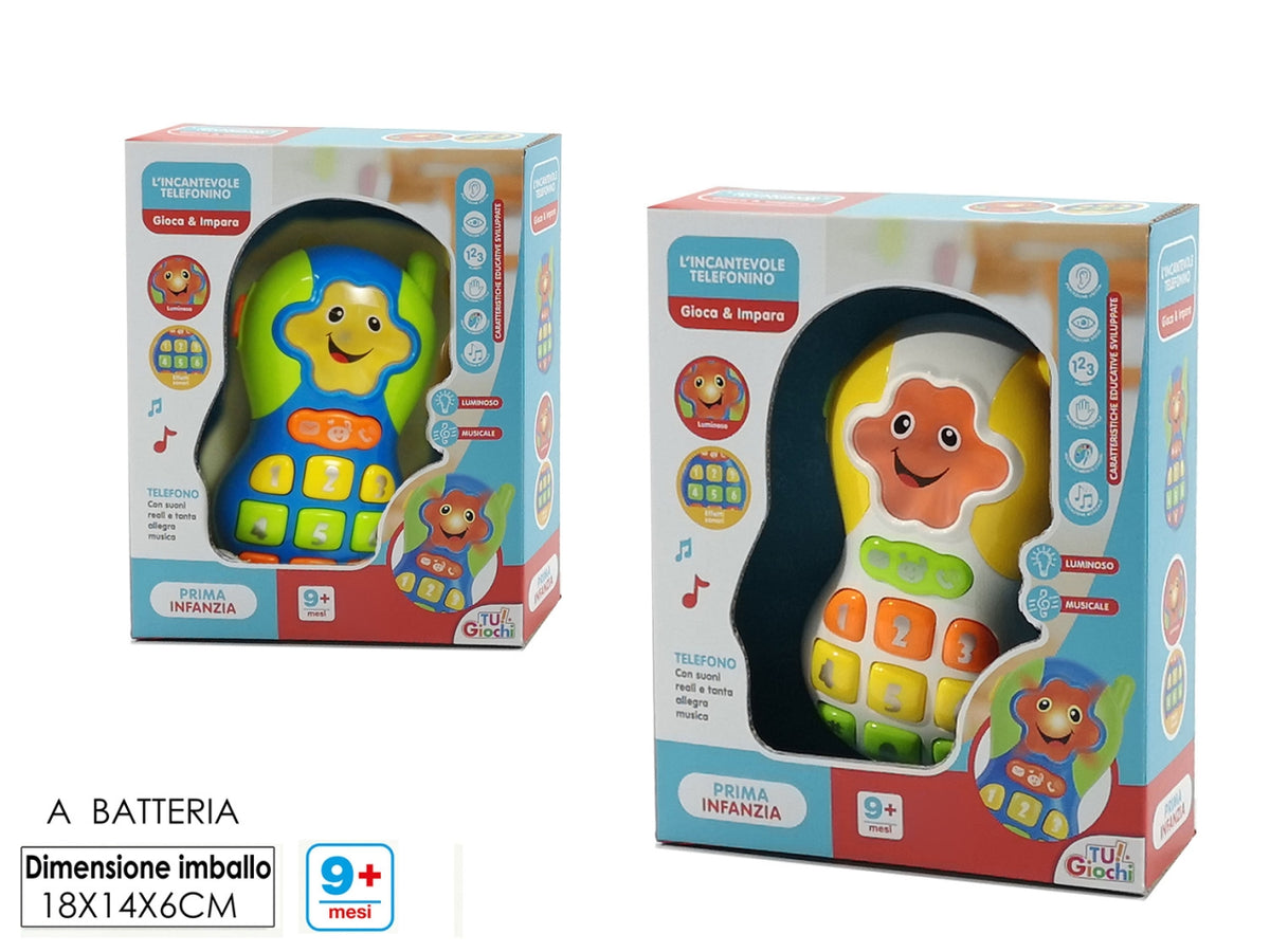 Telefonino interattivo luci e suoni 2assortiti