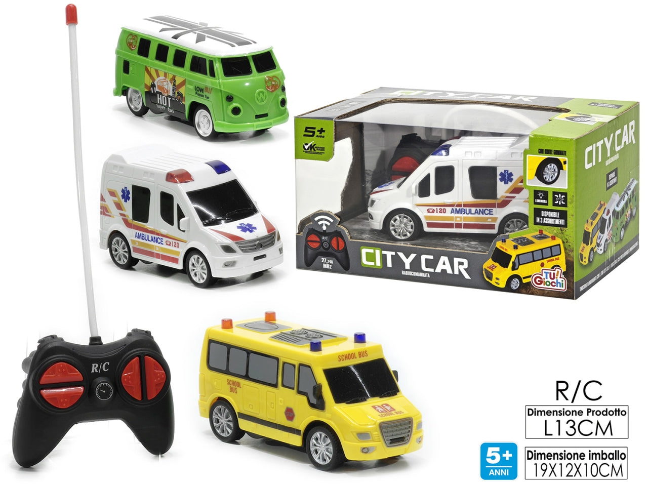 Veicolo r/c luminoso 3assortiti