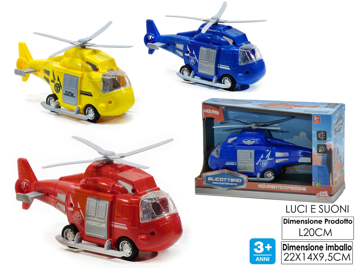 Elicottero interattivo luci e suoni 3assortiti