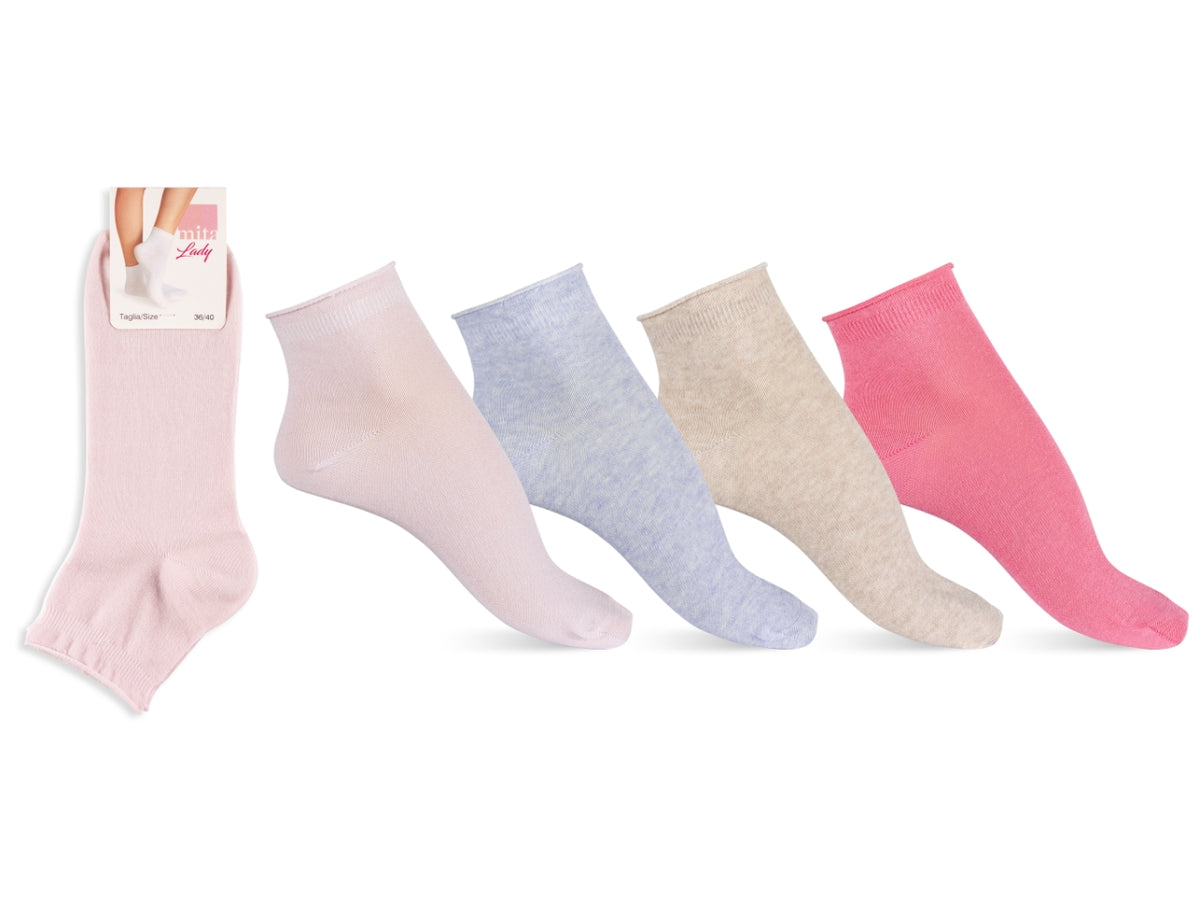 Minicalza da donna maglia jersey in cotoneset da 1 paio assortito tg 36/40