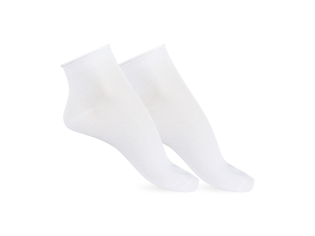 Minicalza da donna maglia jersey in cotoneset da 2 paia bianco tg 36/40