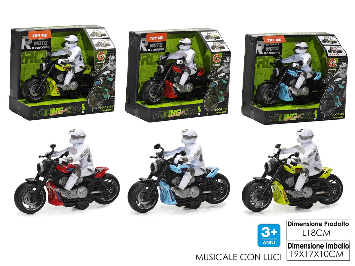 Moto luci e suoni in 3 assortimenti