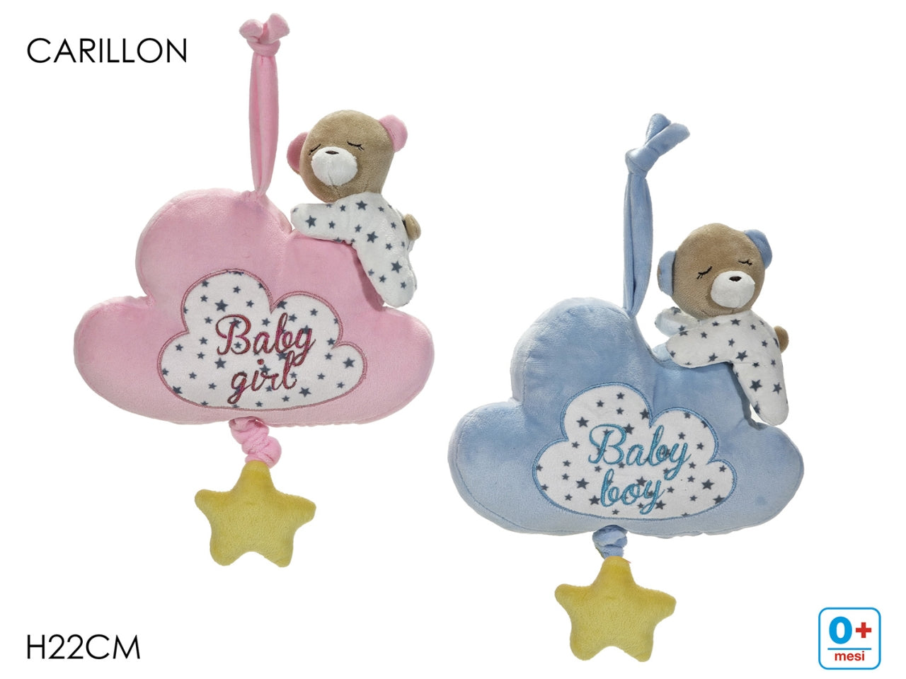 Orso carillon h40 dolce nanna 2assortimenti