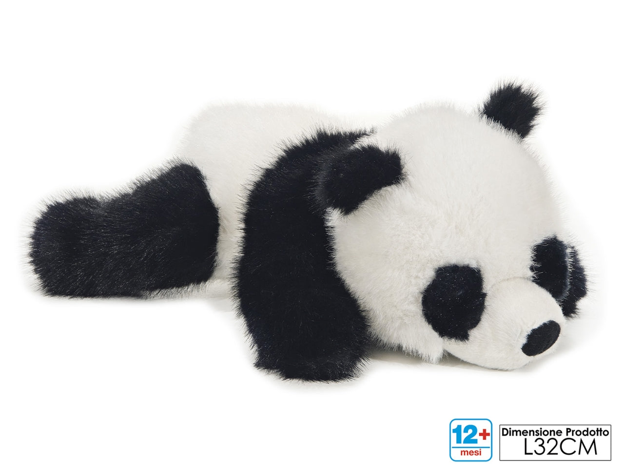 Peluche panda steso 32x23xh18cm