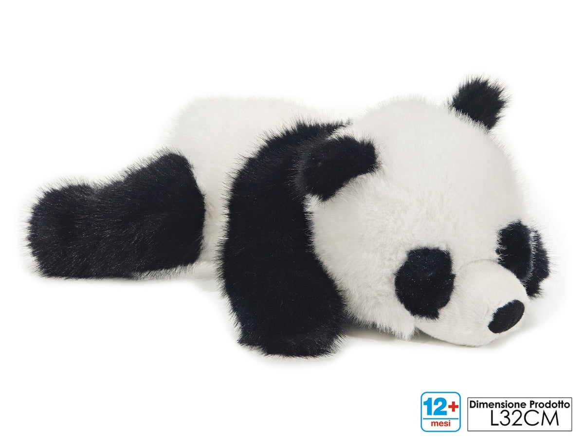 Peluche panda steso 32x23xh18cm
