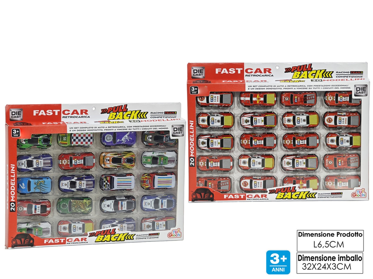 Auto die-cast set 20 2ass