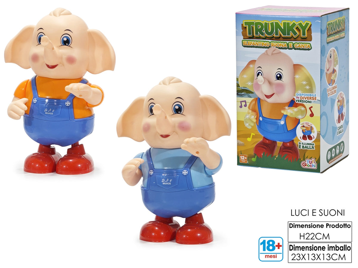 Gioco elefantino trunky suona e canta 2ass