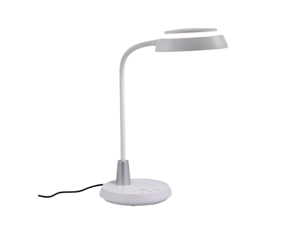 Lampada led da tavolo Double Circle bianca