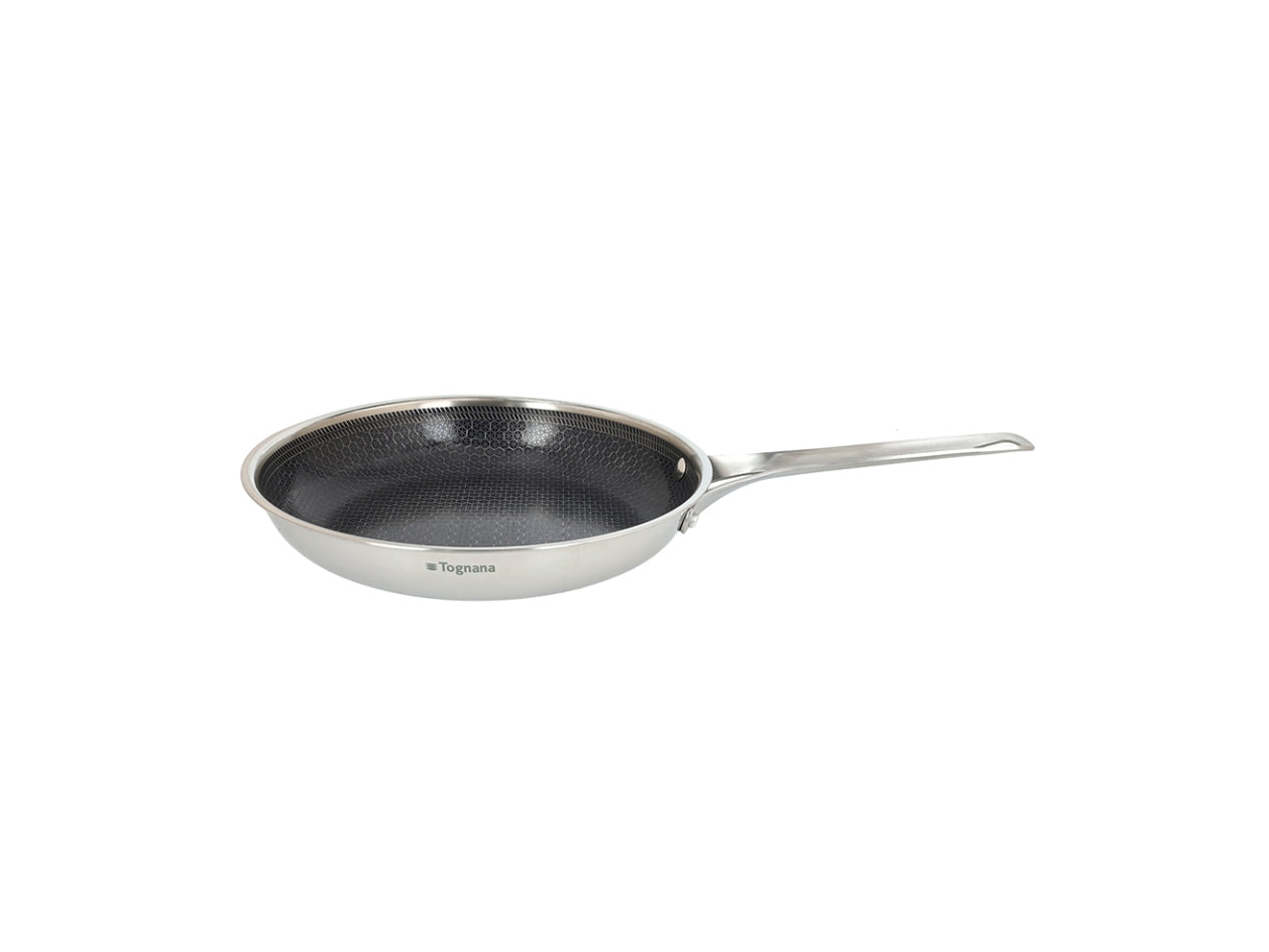 Iconiqa padella in acciaio inox 24cm con manico, adatta per tutti i piani cottura