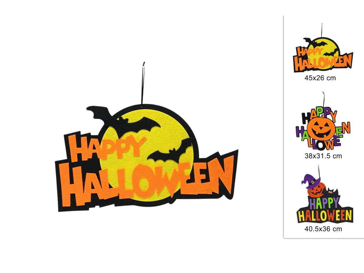 Appendino in feltro Happy Halloween in 3 assortimenti