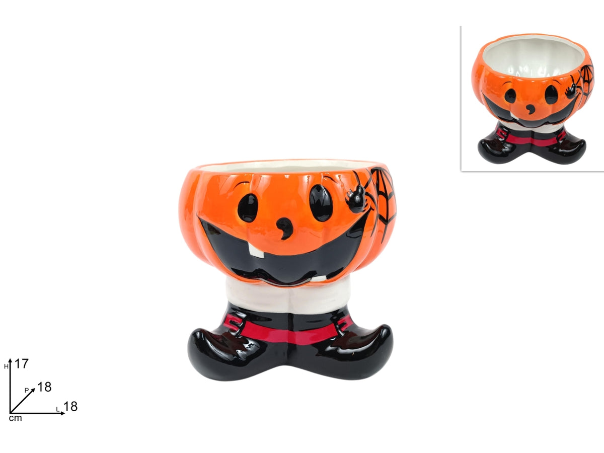 Vaso zucca in ceramica 18xh.17cm
