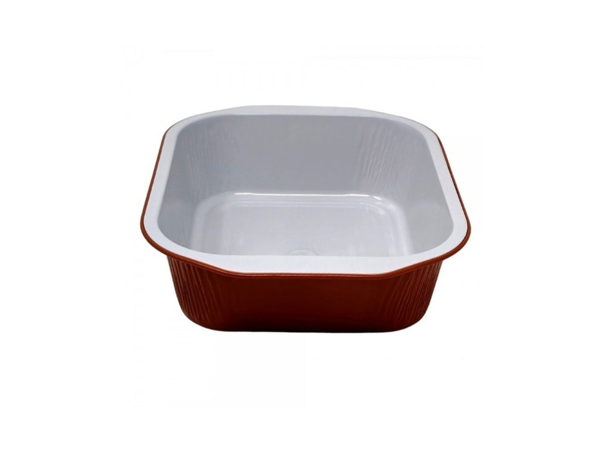 Contenitore di alluminio la tiella terracotta 1 porzione 4 pezzi