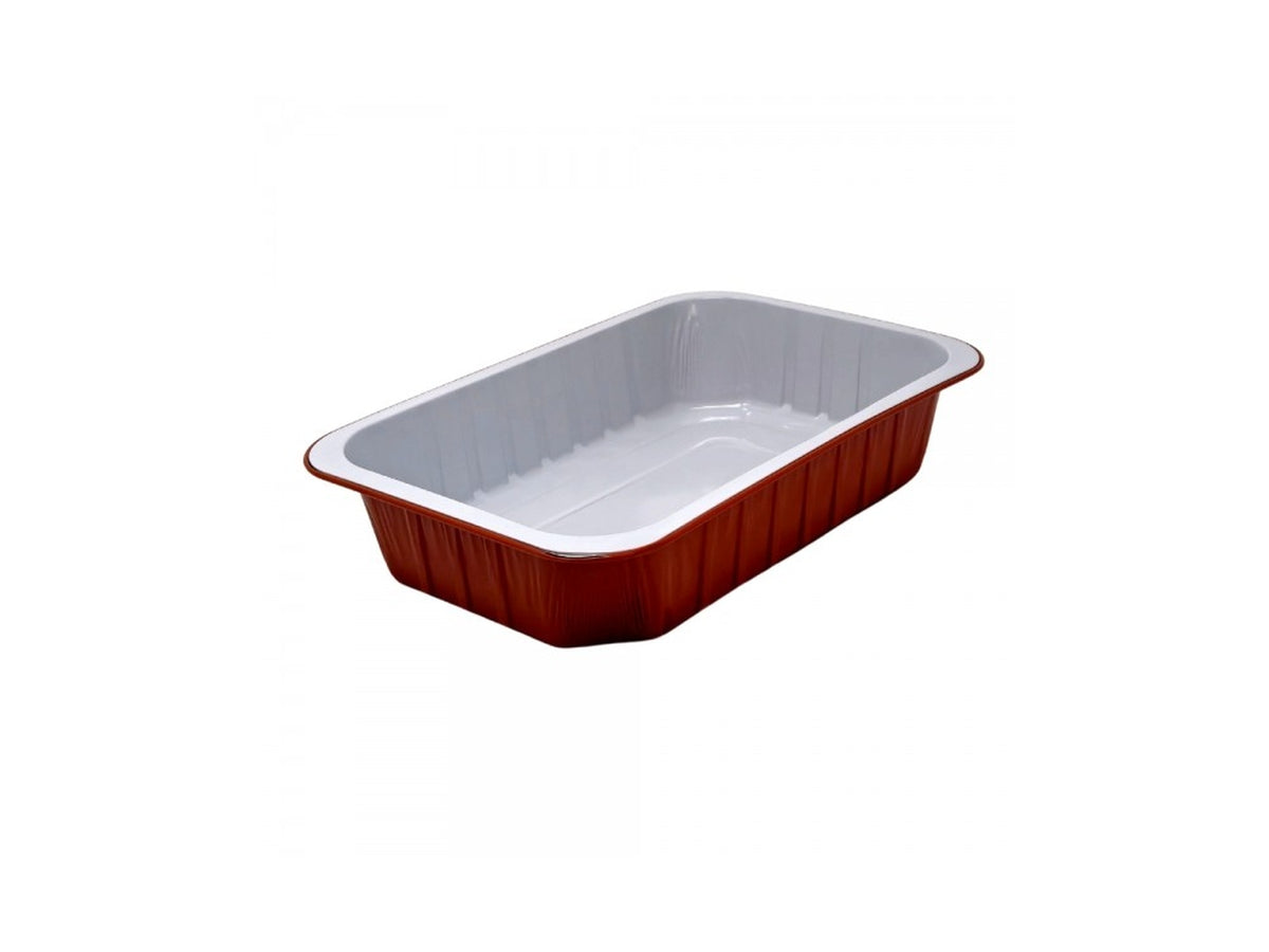Contenitore di alluminio la tiella terracotta 2 porzioni 2 pezzi