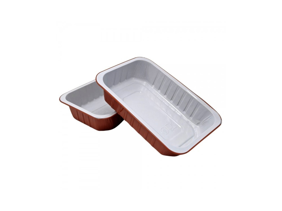 Contenitore di alluminio la tiella terracotta 2 porzioni 2 pezzi