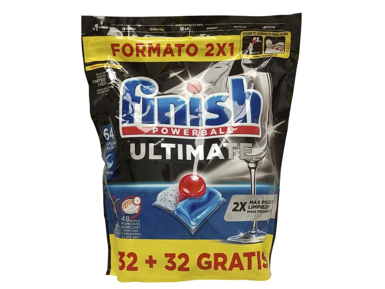Finish powerball ultimate 32+32 caps fresh $