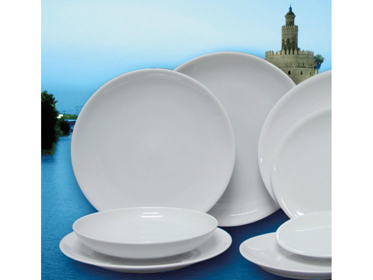 Siviglia piatto frutta 21cm bianco