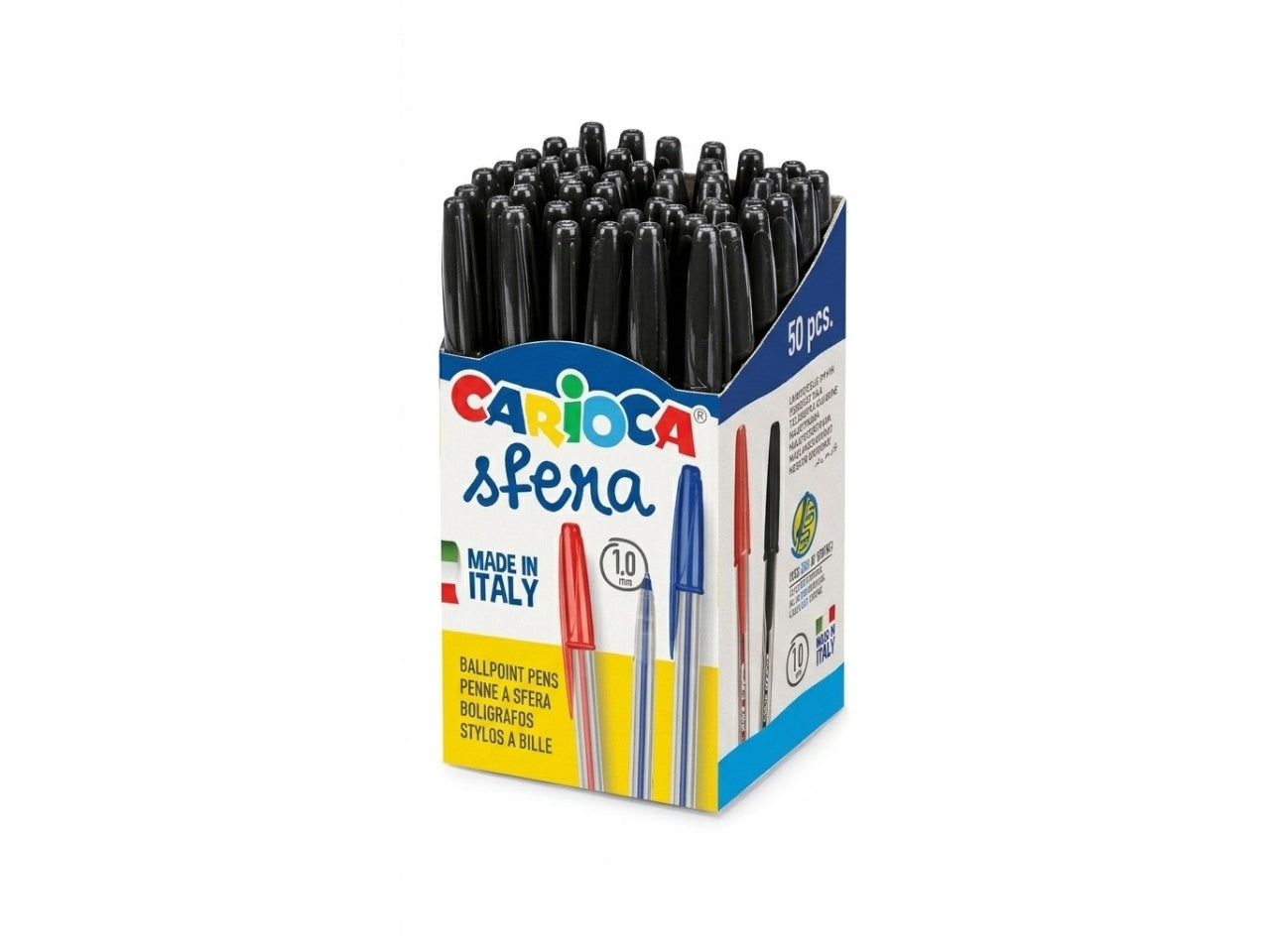 Penna Carioca Sfera Classic nera in confezione da 50 penne