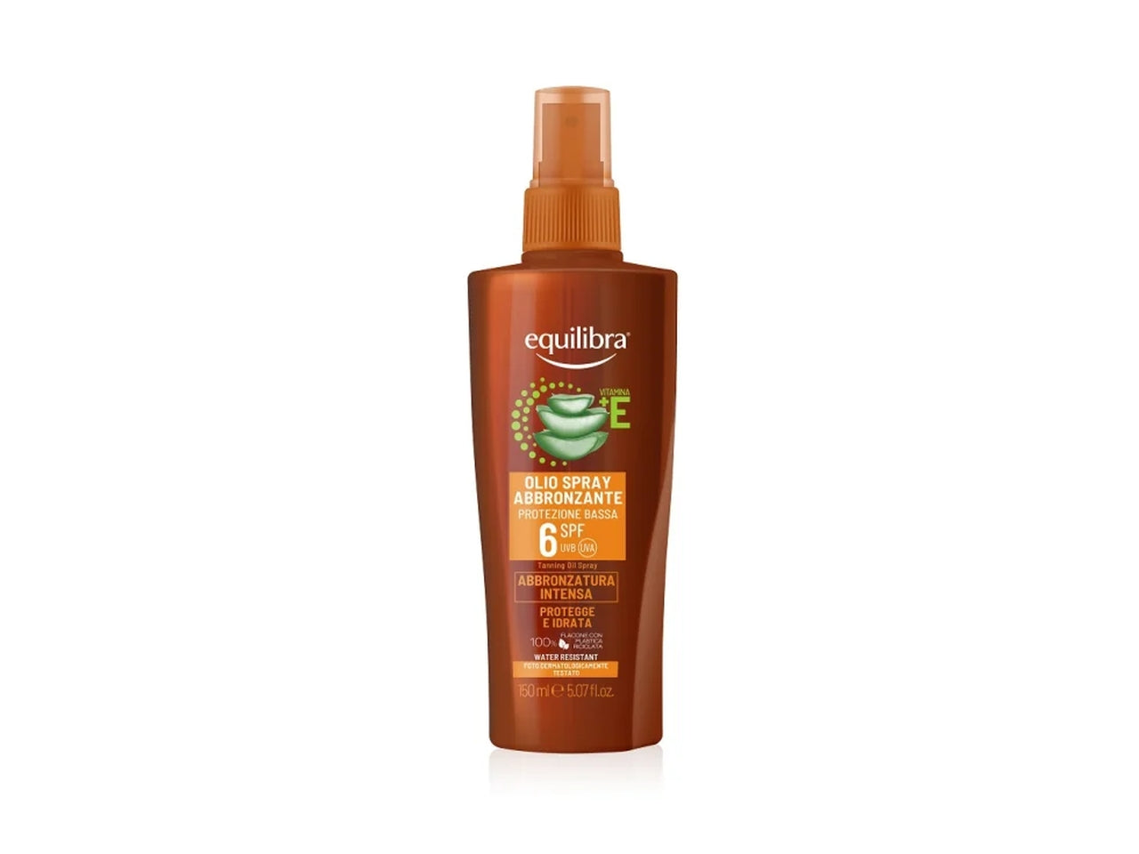 Olio solare spray abbronzante spf6 vitaminico