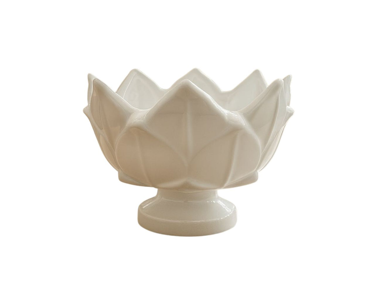 Alzata fiore 18cm bianca