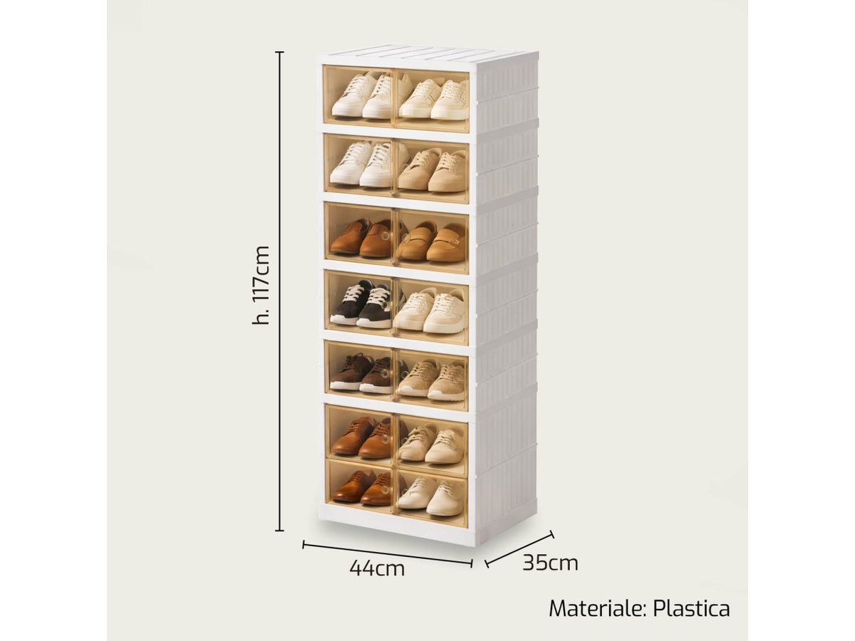 Scarpiera in plastica 44x35xh.117cm