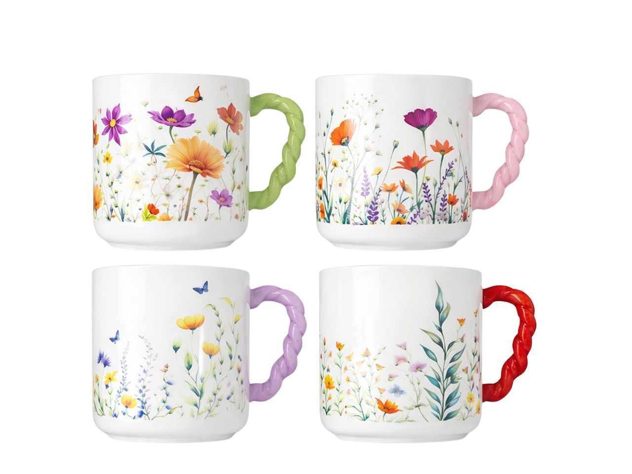 Tazza mug in ceramica decorata da 40cl in fantasie assortite
