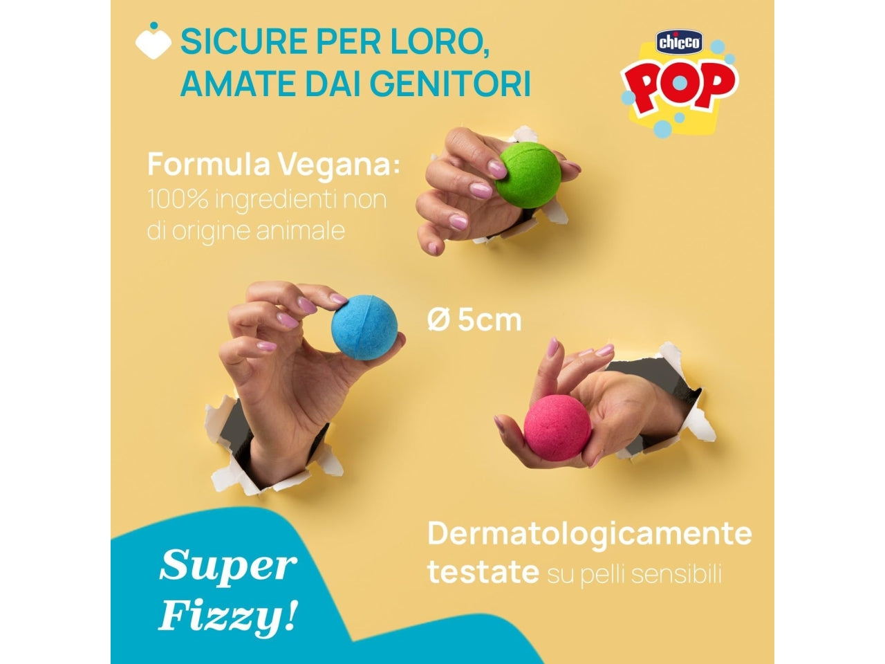 Chicco Fizzy bombe da bagno set 3 bombe