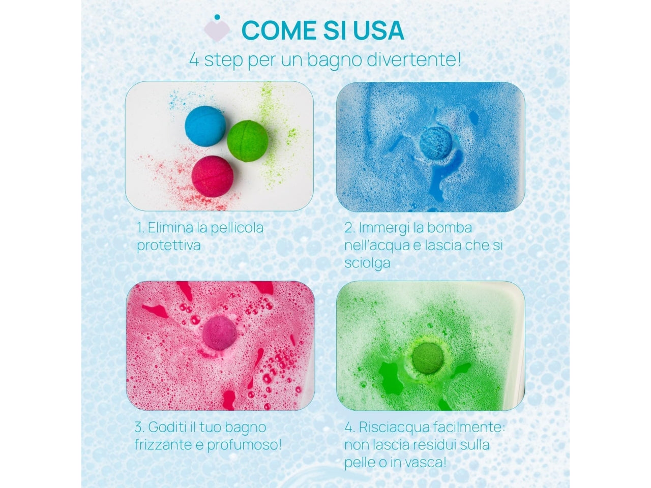 Chicco Fizzy bombe da bagno set 3 bombe