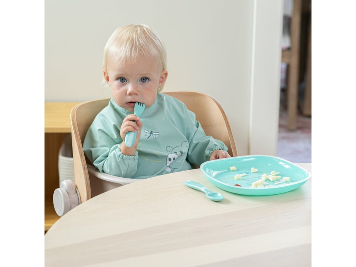 Chicco bavaglina maniche 6m+ azzurro