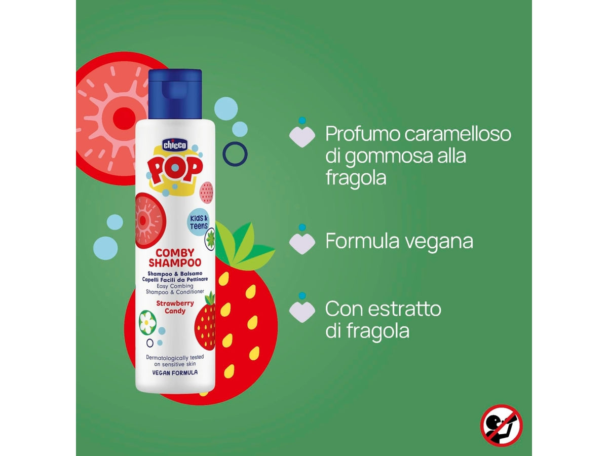 Chicco Comby shampoo e balsamo dolce fragola 250ml